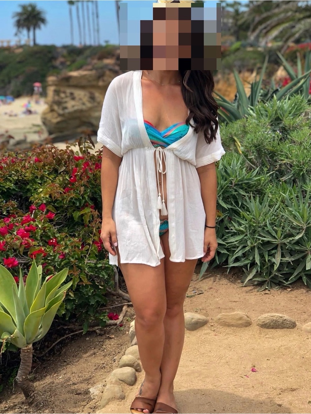 Ralph Lauren White Tie-Front Swim Coverup